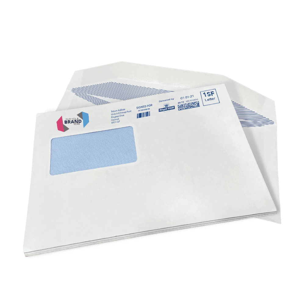Custom Franking Logo for C5 High Windowed Folding Inserting Machine Envelopes (162mm x 235mm) - Box of 500