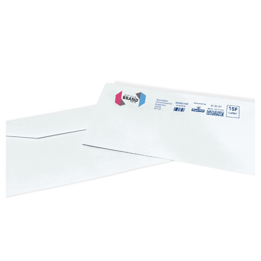 Custom Franking Logo for DL Non Windowed Folding Inserting Machine Envelopes (114mm x 235mm) - Box of 1000