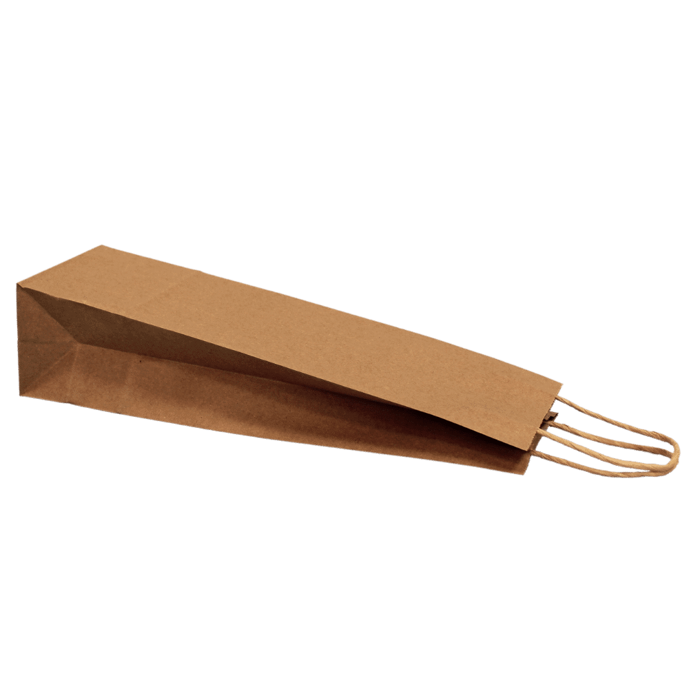 Brown Twist Handle Paper Carrier Bags - 110x85x360mm