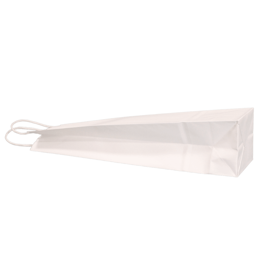 White Twist Handle Paper Carrier Bags - 110x85x360mm