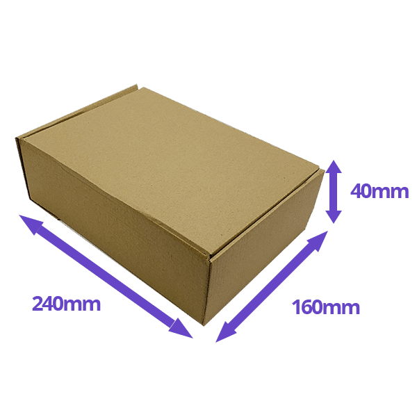 Brown PiP Small Parcel Postal Box - 240x160x40mm - Image 2