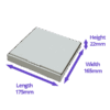 White PiP Large Letter Postal Box - 175x165x22mm