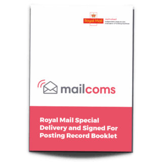 Royal Mail's Special Delivery & Signed For Posting Record Booklet