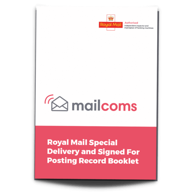 Royal Mail's Special Delivery & Signed For Posting Record Booklet