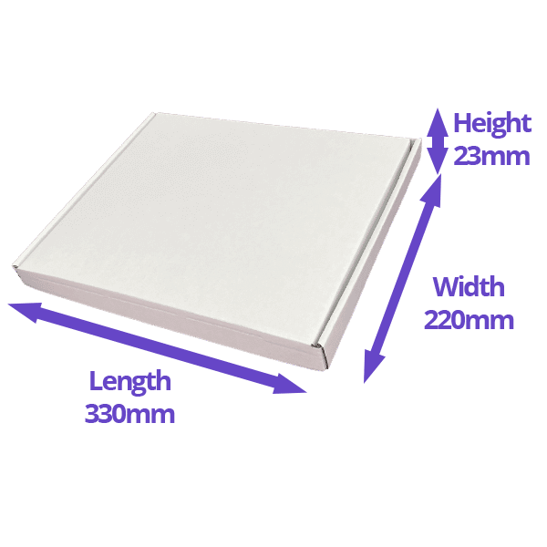 White PiP Large Letter Postal Box - 330x220x23mm