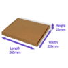 Brown PiP Large Letter Postal Box - 265x220x23mm