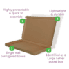 Brown PiP Large Letter Postal Box – 330x220x23mm Infographic