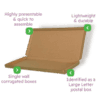 Brown PiP Large Letter Postal Box – 430x219x23mm Infographic