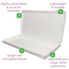 White PiP Large Letter Postal Box – 430x219x23mm Infographic