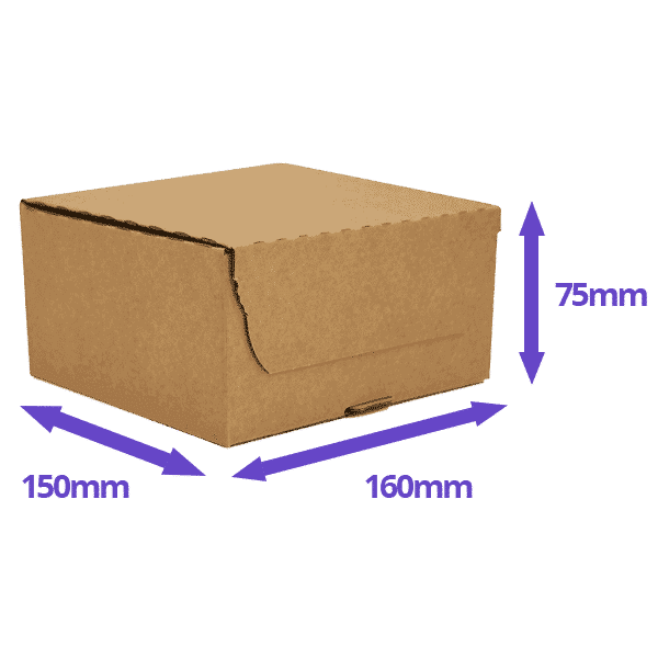 Brown E-Commerce Postal Box - 160x150x75mm - Image 3