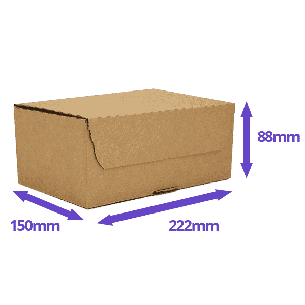 Brown E-Commerce Postal Box - 222x150x88mm - Image 3