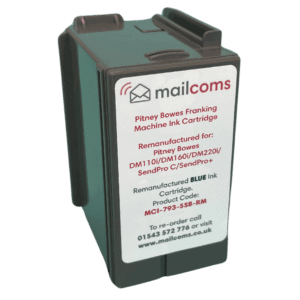 Pitney Bowes DM160i Ink Cartridge & DM220i Ink Cartridge - Remanufactured Mailmark Blue