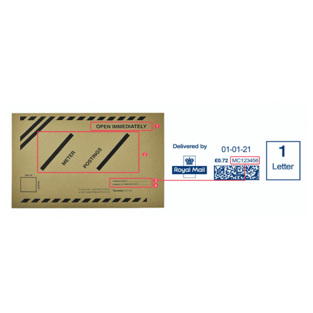 Late Meter Posting Franking Envelopes