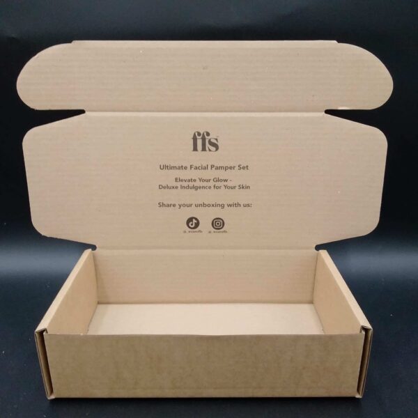 Ultimate Facial Pamper Set-I-MCP-FFS-UFPS-295-P2-GLOWESS FFS Personalised Ultimate Facial Pamper Set- 295x176x76mm - Single Unit - Printed both sides