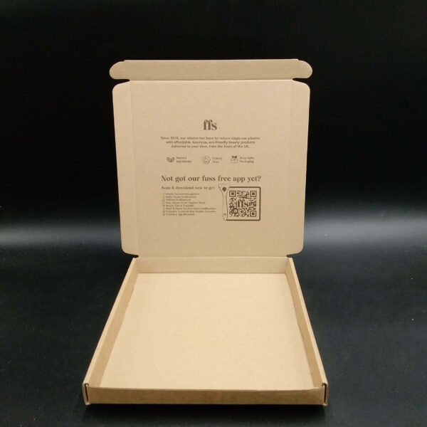 Printed FFS New XS Small Box - Brown PiP Large Letter Postal Box - 220x206x22mm - Single Unit