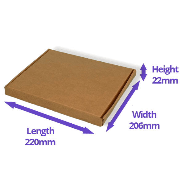 Brown PiP Large Letter Postal Box - 220x206x22mm