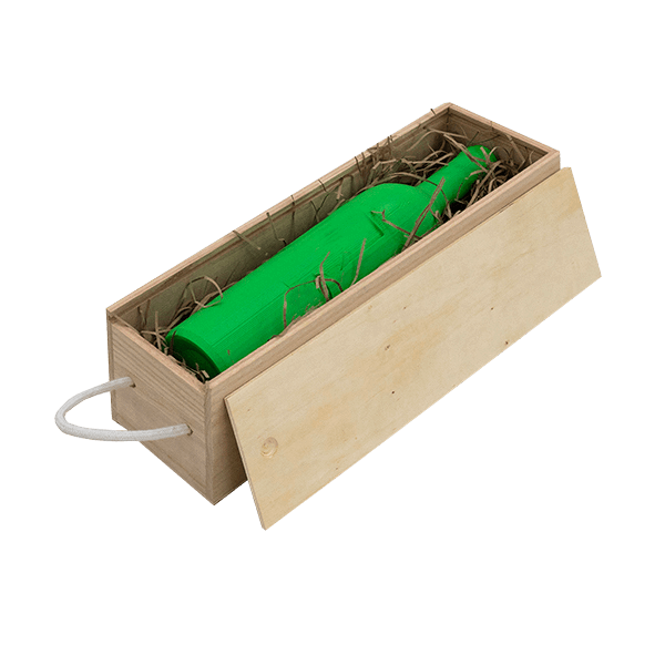 Wooden Wine Bottle Box - 335x95x95mm