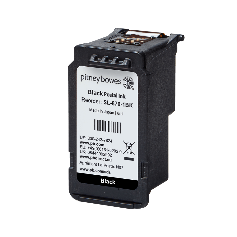 Pitney Bowes SendPro Mailstation Ink Cartridge - New OEM Original Black