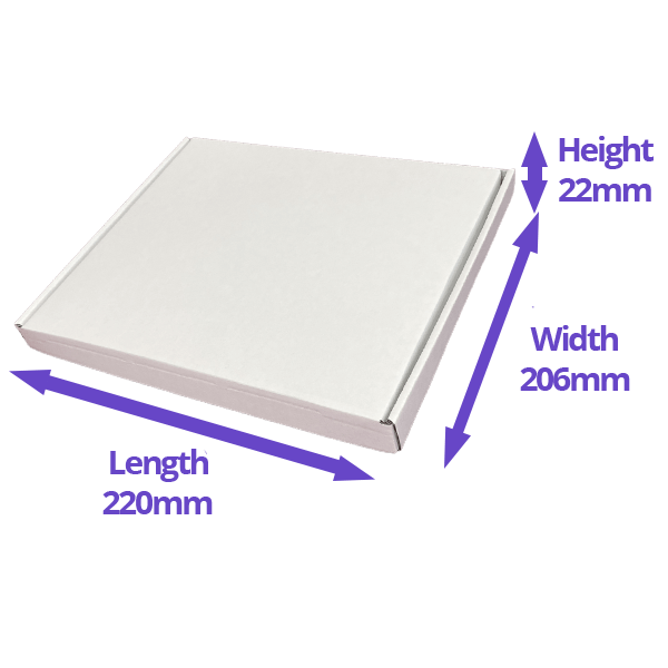 White PiP Large Letter Postal Box - 220x206x22mm
