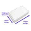 White PiP Small Parcel Postal Box - 340x210x50mm