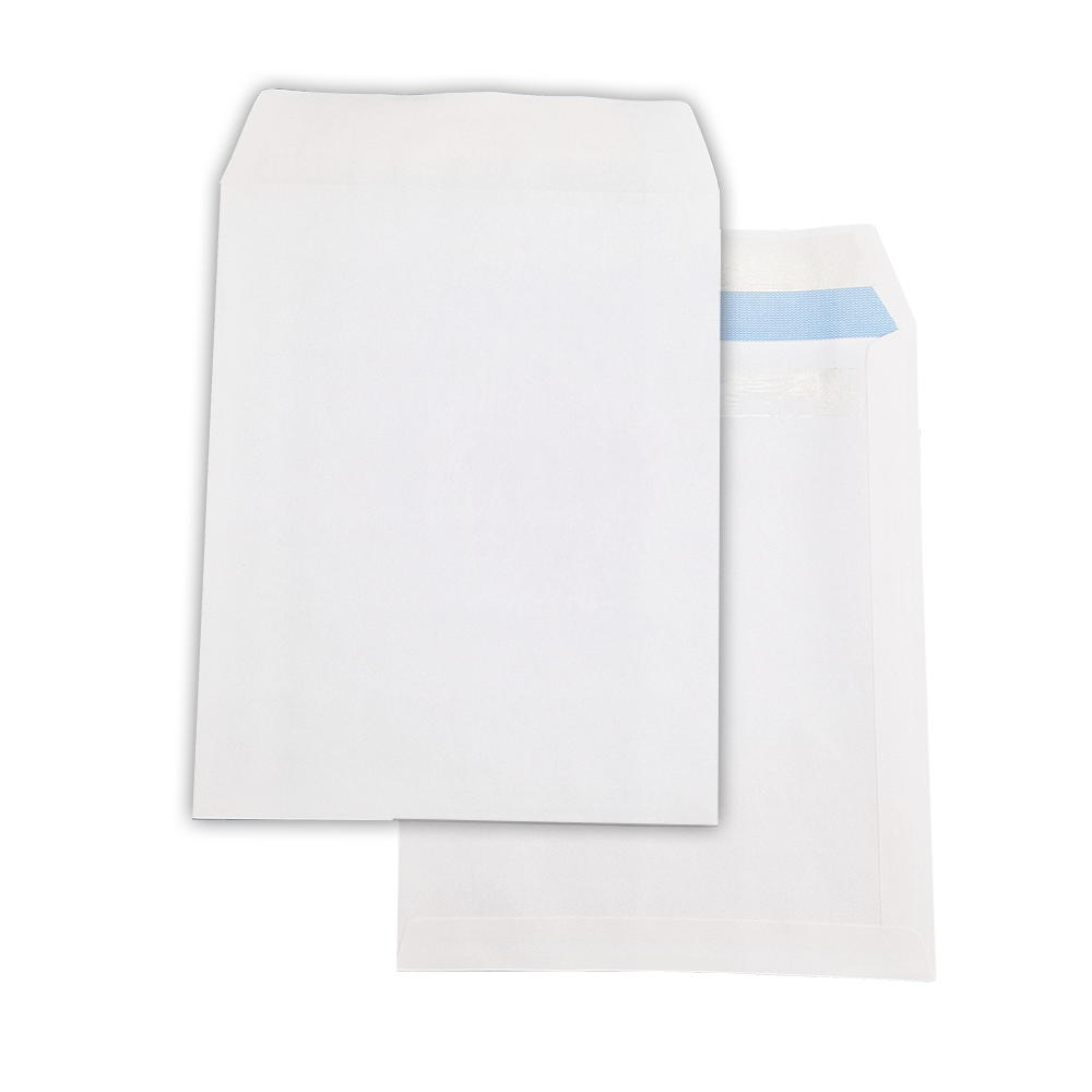 400 White Gummed Plain (Non Window) Envelopes (305mm x 248mm)