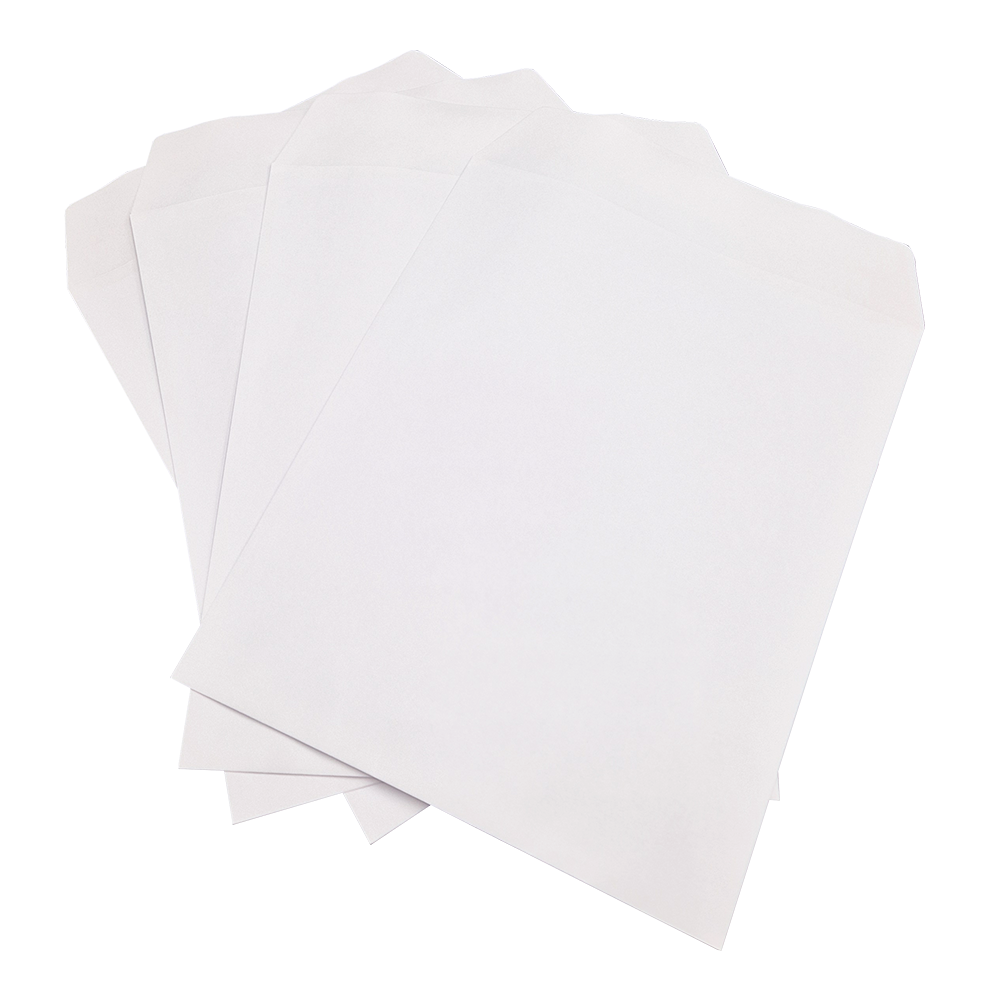 400 White Gummed Plain (Non Window) Envelopes (305mm x 248mm)