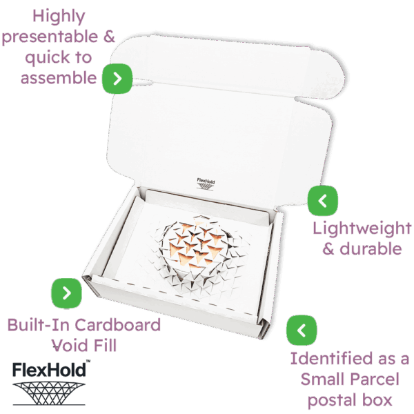 White FlexHold™ Boxes - 200x150x60mm