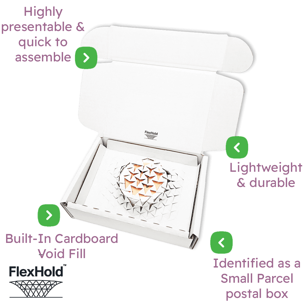 White FlexHold™ Boxes - 200x150x60mm