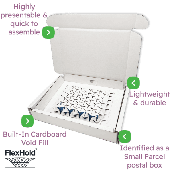White FlexHold™ Boxes - 320x220x55mm