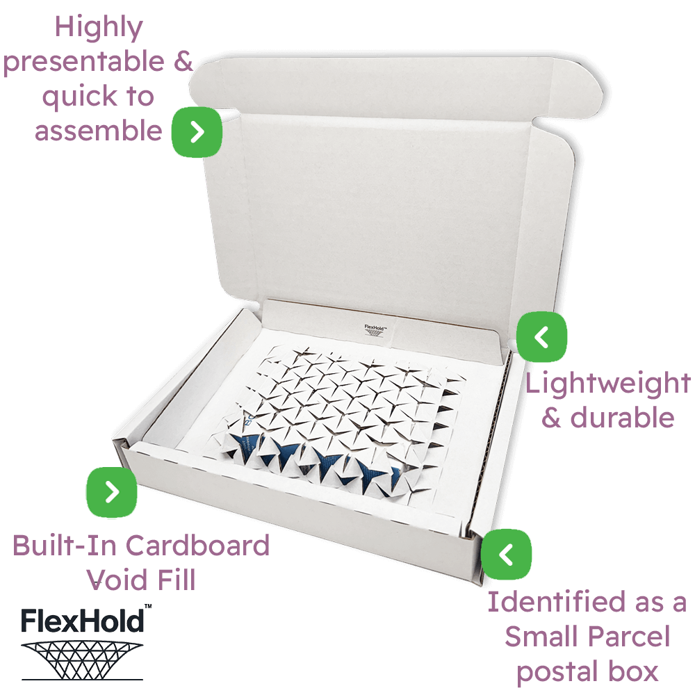 White FlexHold™ Boxes - 320x220x55mm