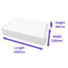 White FlexHold™ Boxes - 320x220x55mm