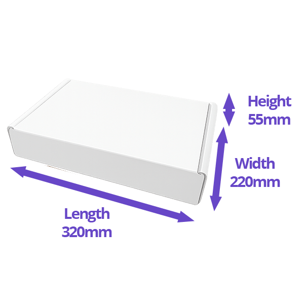 White FlexHold™ Boxes - 320x220x55mm