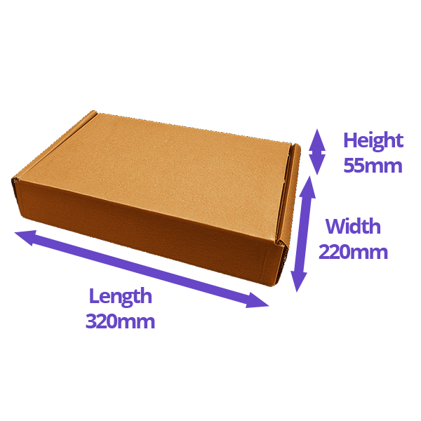 Brown FlexHold™ Boxes - 320x220x55mm