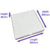 White 12" (Inch) Takeaway Pizza Box - 305x305x38mm