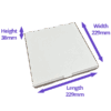 White 9" (Inch) Takeaway Pizza Box - 229x229x38mm