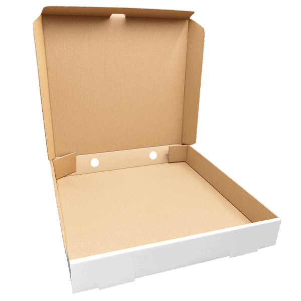 White 9" (Inch) Takeaway Pizza Box - 229x229x38mm