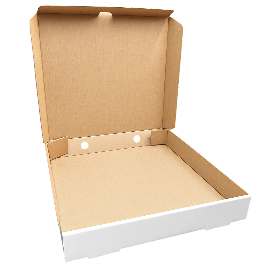 White 9" (Inch) Takeaway Pizza Box - 229x229x38mm