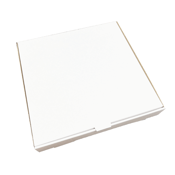 White 9" (Inch) Takeaway Pizza Box - 229x229x38mm