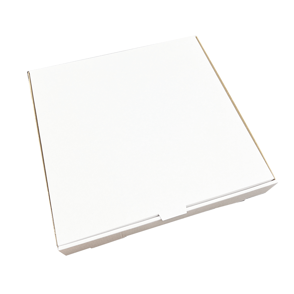 White 9" (Inch) Takeaway Pizza Box - 229x229x38mm