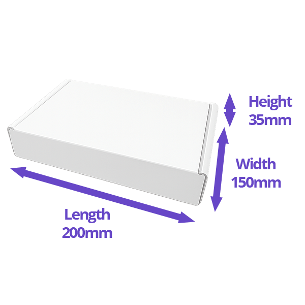 White FlexHold™ Boxes - 200x150x35mm