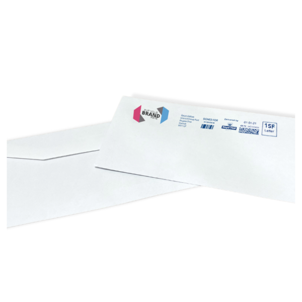 Custom Franking Logo for DL Non Windowed Gummed Envelopes (110mm x 220mm) - Box of 1000 Custom Franking Logo for DL Non Windowed Gummed Envelopes (110mm x 220mm) - Box of 1000