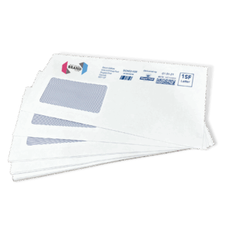 Custom Franking Logo for DL Windowed Gummed Envelopes (110mm x 220mm) - Box of 1000