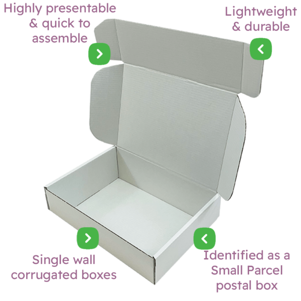 White PiP Small Parcel Postal Box - 240x160x40mm