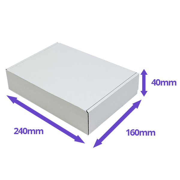White PiP Small Parcel Postal Box - 240x160x40mm