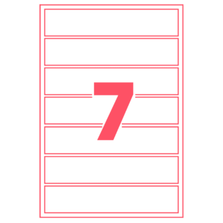 7 Per Sheet Laser Labels - 192x39mm