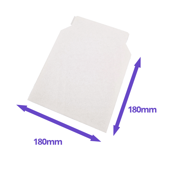 White Capacity Book Mailers & Cardboard Envelopes - Premium Corrugated - 180x180mm