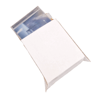 White Capacity Book Mailers & Cardboard Envelopes - Premium Corrugated - 180x180mm