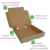Brown 7" (Inch) Takeaway Pizza Box - 188x188xx46mm