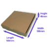 Brown 7" (Inch) Takeaway Pizza Box - 188x188xx46mm